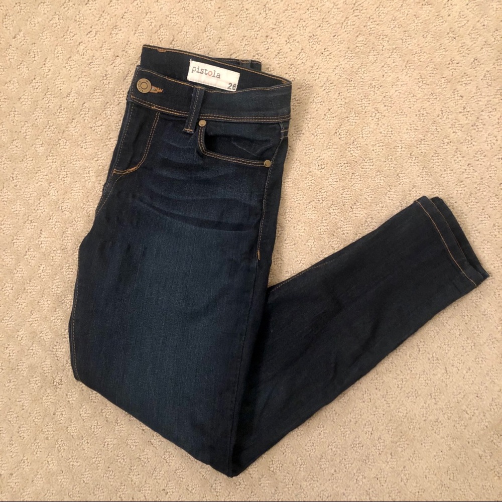 Pistola Size 26 Dark Denim Skinny Jeans